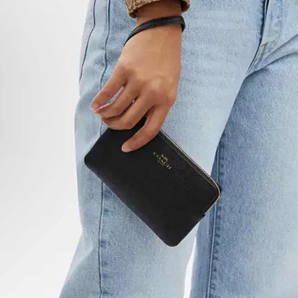 Coach corner zip wristlet